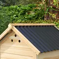 PawHut Wooden Duck House with Double Doors, Openable Roof, Ventilation Holes, Removable Base, Natural Wood Finish - 9