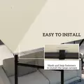 Outsunny 3 x 3(m) Gazebo Canopy Replacement, for 01-0867 - Cream - 5
