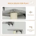PawHut 6-Piece Cat Wall Shelves Set with Condo, Cat Wall Furniture with Platforms, Sisal Scratching Post, Bed, Toy Ball, Grey - 6