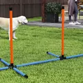 PawHut 6-Piece Dog Agility Equipment Set with Weave Poles, Jump Ring, Hurdle, Pause Box, Bag, Orange - 9