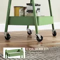HOMCOM Three-Tier Storage Trolley - Green - 5