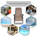Outsunny Zero Gravity Chair Metal Frame Texteline Armchair Outdoor Folding and Reclining Sun Lounger with Head Pillow for Patio Decking Gardens Camping, Beige - 7