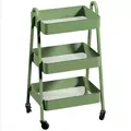 HOMCOM Three-Tier Storage Trolley - Green - 1