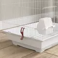 PawHut Bird Cage for Budgies, Finches, Canaries w/ Accessories, Toys, Tray, White - 9