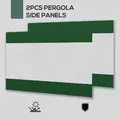 Outsunny Set of Two 3 x 2m Replacement Pergola Panels - Green - 4