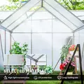 Outsunny 192.5 x 131cm Walk-In Polycarbonate Greenhouse - Silver-Tone - 4