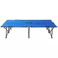 Outsunny Double Camping Cot Bed, with Bag - Blue - 9