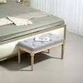 HOMCOM Vintage Wooden Bed End Bench - Light Grey - 7