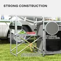 Outsunny Multi-Feature Folding Camping Kitchen, with Wind Shield - 7