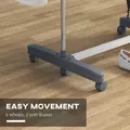 HOMCOM Four-Shelf Collapsing Clothes Horse, With Side Arms and Wheels - Grey - 7