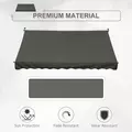Outsunny 3x1.5m  Adjustable Outdoor Aluminium Frame Awning Grey - 4