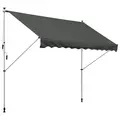 Outsunny 3x1.5m  Adjustable Outdoor Aluminium Frame Awning Grey - 1