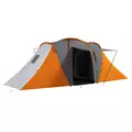 Outsunny Large Camping Tent Tunnel Tent with 2 Bedroom and Living Area, 2000mm Waterproof, Portable with Bag for 4-6 Man, Orange - 1