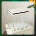 PawHut 26L Glass Fish Tank With Filter System, LED Lights, Water Pump, White - 3