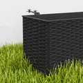 Outsunny Set of Two Rattan-Effect Planters - Black - 9