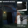 Outsunny Large Camping Tent Tunnel Tent with 2 Bedroom and Living Area, 2000mm Waterproof, Portable with Bag for 4-6 Man, Orange - 6