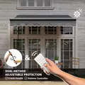 Outsunny 2.5 x 2m Electric Awning with LED Light and Remote Controller, Aluminium Frame DIY Retractable Awning, UV50+ Sun Shade Canopy for Garden Patio Deck Door Window, Dark Grey - 4