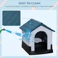 PawHut Outside Dog Kennel House, for Miniature Dogs, 64.5 x 57 x 66cm - 5