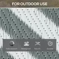 Outsunny Outdoor Rug Reversible Mat Plastic Straw Rug Portable RV Camping Mat for Garden Picnic Indoor, 152x243cm, Light Grey - 5