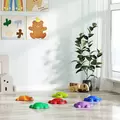 AIYAPLAY 6-Piece Balance Stepping Stones with Non-Slip Edge, Indoor Outdoor Obstacle Courses for Ages 3-8 Years, Multicoloured - 9