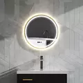 HOMCOM 60cm Anti-Fog LED Bathroom Mirror - Gold Tone - 2