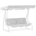 Outsunny 145 x 200Wcm Swing Chair Canopy Replacement - Light Grey - 1