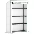 Outsunny Four-Tier Mini Greenhouse - Green/White - 1
