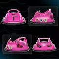 AIYAPLAY Angry Bird Licensed Waltzer Car, 12V Kids Bumper Car w/ Joysticks, Remote, Music LED Lights, Pink - 9