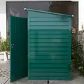 Outsunny 3.7 x 7.9ft Galvanised Steel Shed, with Latched Door and Padlock - Green - 8
