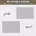 Outsunny Outdoor Rug Reversible Mat Plastic Straw Rug Portable RV Camping Mat for Garden Picnic Indoor, 152x243cm, Light Grey - 6
