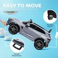 AIYAPLAY Aston Martin DBX Licensed Battery Powered Kids Electric Car, 12V Kids Ride on Car w/ Lights, Music Horn, Grey - 6