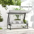 Outsunny 145 x 200Wcm Swing Chair Canopy Replacement - Light Grey - 7