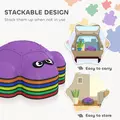 AIYAPLAY 6-Piece Balance Stepping Stones with Non-Slip Edge, Indoor Outdoor Obstacle Courses for Ages 3-8 Years, Multicoloured - 5