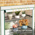Outsunny Four-Tier Mini Greenhouse - Green/White - 6