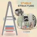 AIYAPLAY Art Easel for Kids with Paper Roll, Double-Sided Painting Easel with Chalkboard, Whiteboard - 7