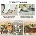 Outsunny Four-Tier Mini Greenhouse - Green/White - 7