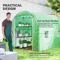 Outsunny 300 x 195cm Walk-In Tunnel Greenhouse - Green - 6