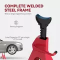 HOMCOM Axle Stands 2 Ton Car Jack Stands Pack of 2, 28-42.5 cm Height Adjustable Support Jack Stand, Heavy Duty Car Lift Tool for Vehicles, Caravans, Workshops, Garages, Red - 6