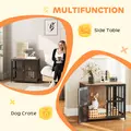 PawHut Dog Crate Furniture with Anti-Chew Resistant Mesh, Anti-Escape Single Door, for Medium Dogs, 80 x 55 x 72 cm - 4