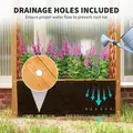 Outsunny Wooden Raised Garden Bed with Trellis, Liner, Drainage Holes, for Vine Climbing Plants, Flowers, 83 x 36 x 145 cm - 6