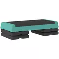 SPORTNOW Adjustable Fitness Stepper, with Non-Slip Surface, for Home, Gym, Office Workout, Green - 1