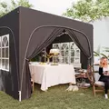 Outsunny 3 x 3m Pop-Up Gazebo Shelter, with Accessories - Black - 9