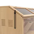 PawHut Hamster Cage, Wooden Small Animal Cage for Gerbils, Mice w/ Suspension Bridge, Openable Top, Hut, 85 x 45 x 44cm Nature - 9