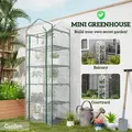 Outsunny 193cm Five Shelf Mini Greenhouse - White - 6
