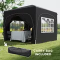 Outsunny 3 x 3m Pop-Up Gazebo Shelter, with Accessories - Black - 7