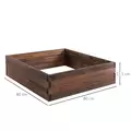 Outsunny 128L Wooden Raised Beds for Garden Planter Grow Containers For Outdoor Patio Plant Flower Vegetable 80L x 80W x 22.5H cm - 3