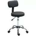 HOMCOM 360° Swivel Seat Salon Stool - Black - 1