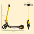 SPORTNOW Folding Electric Scooter for Kids, with Dual Brakes, Front Suspension, LED Colourful Lights - 3