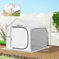 Outsunny 150 x 148cm Pop-Up Greenhouse - White - 3
