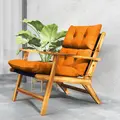 Outsunny 115 x 56cm Rocking Chair Padded Seat Cushion - Orange - 9